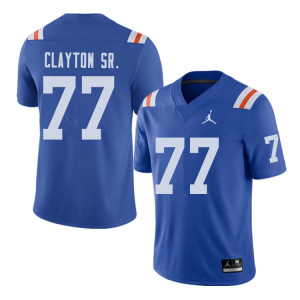 Jordan Brand Men #77 Antonneous Clayton Sr. Florida Gators Throwback Alternate College Football Jersey